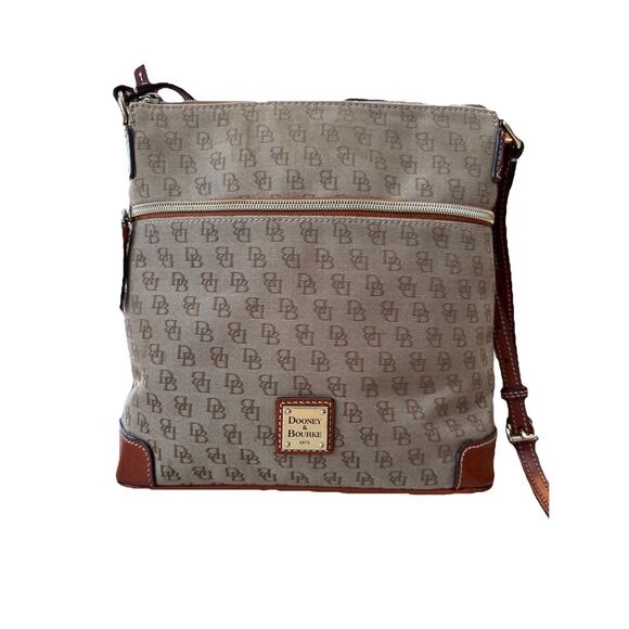 Dooney & Bourke 10x10 Canvas Crossbody Bag Signature Madison - Picture 1 of 7